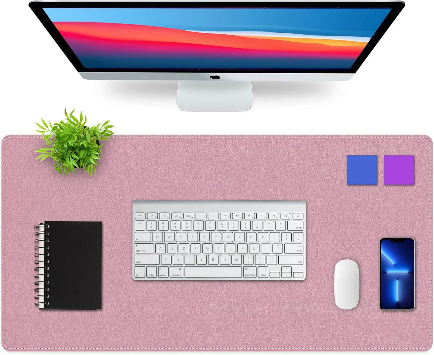 Leather Desk Pad - Desk Mat Blotter, Dual-Sided Office Desk