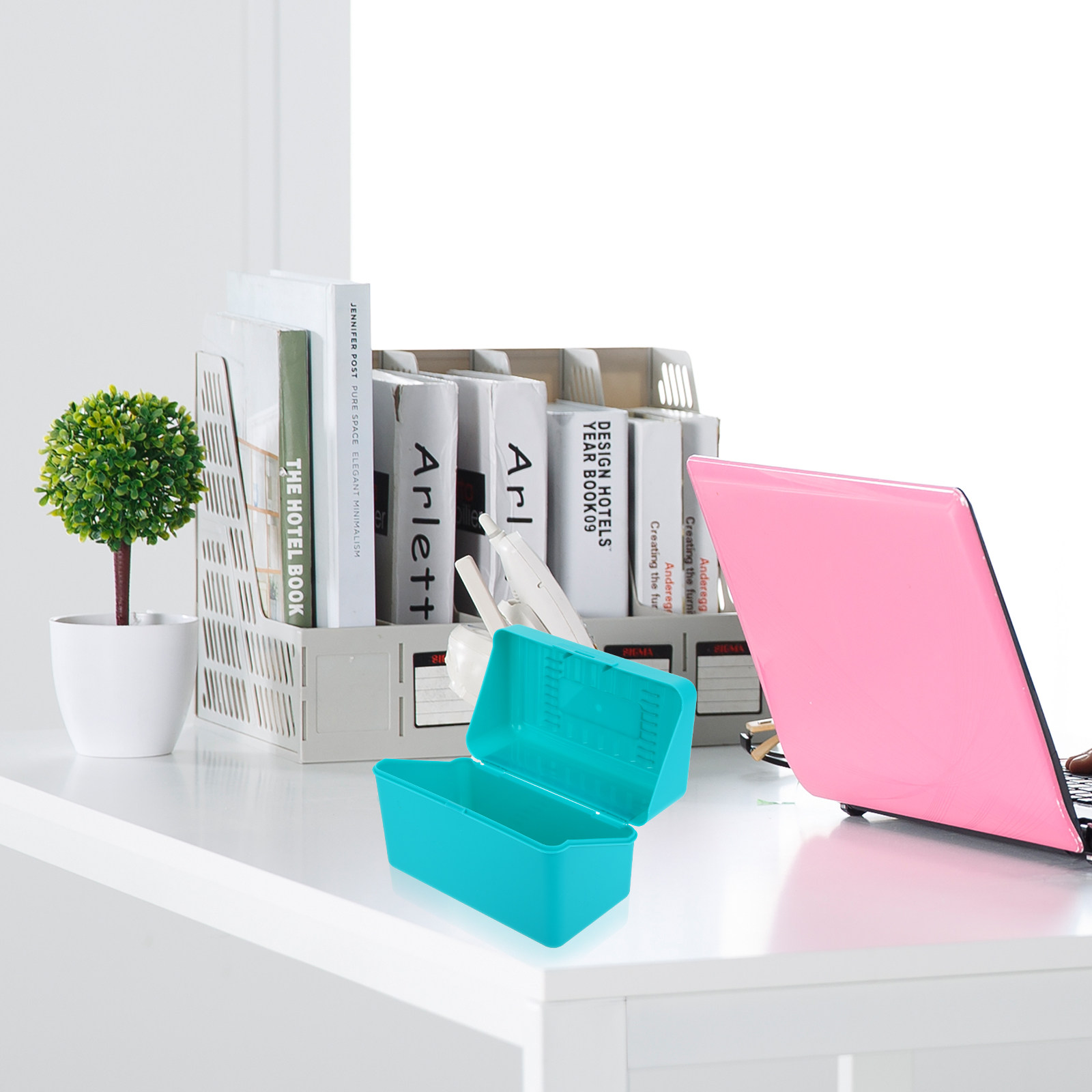 4Pcs Plastic Index Card File B - Card Index Box review and price